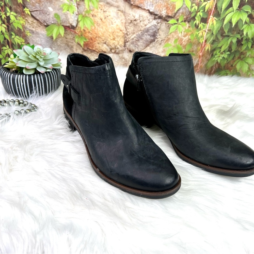 KORK-EASE KORKS Black Leather and Suede Ankle Boots, 8.5M - Picture 5 of 12